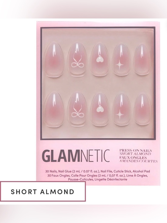 Glamnetic Other - GLAMNETIC Short Almond Press-On Nails - Lovers Knot NIB